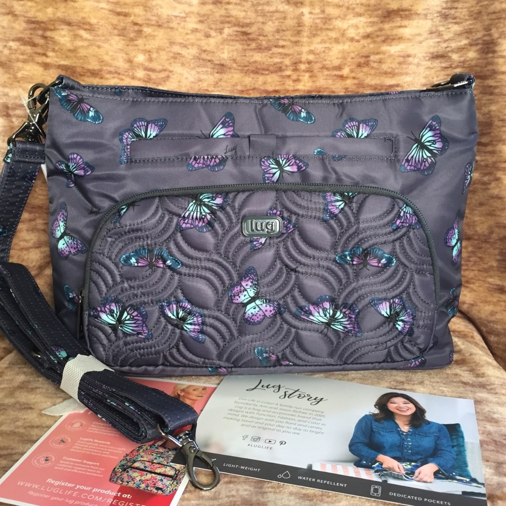 Lug Samba XL Butterfly Grey RFID Shoulder Bag